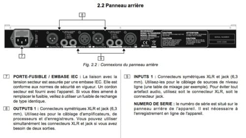 BEHRINGER SU9920 PROCESSEUR AMELIORATION